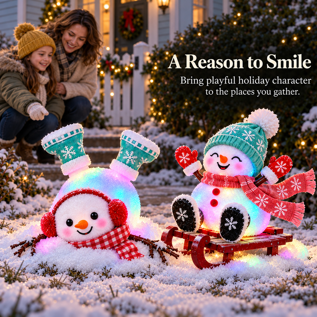 ☃️ Adorable Light-Up Snowmen | 4 Cute Christmas Garden Style 🎁
