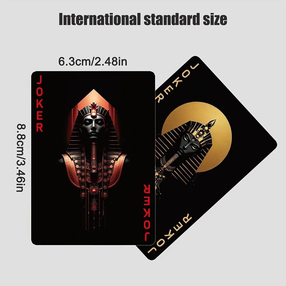 🃏👑 Black-Gold Egyptian Mythology Playing Cards