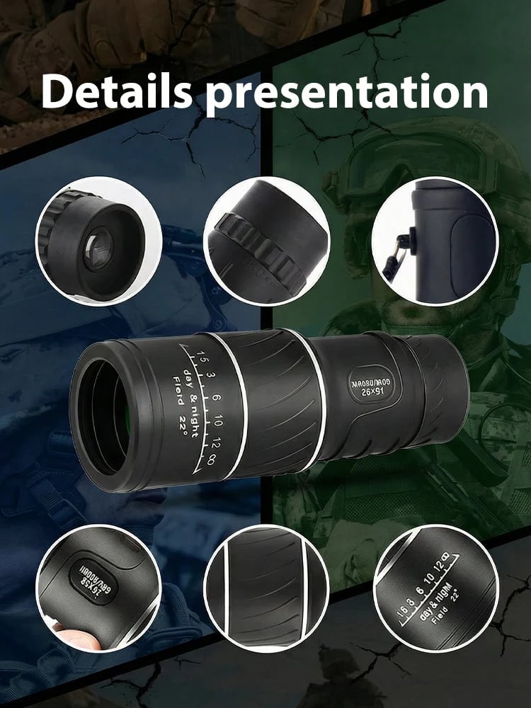 Used by American Mountain Guides! 100x HD Monocular, IPX5 Waterproof & Fog-Proof🧭🔭