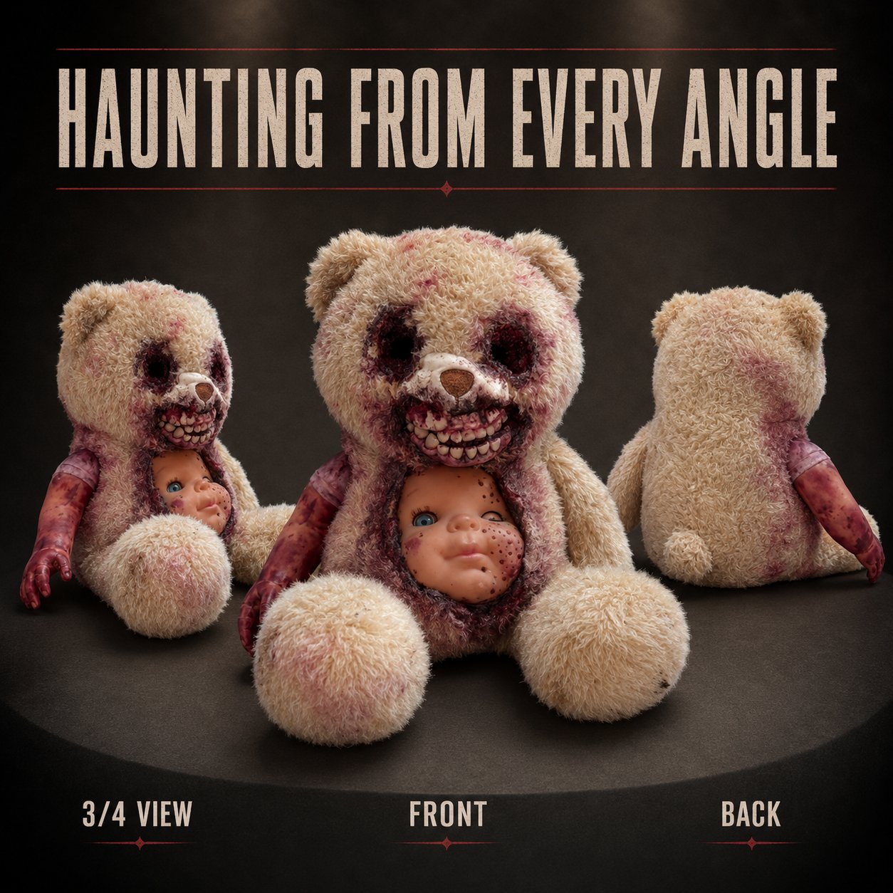 Creepy Reveal Horror Teddy Bear 🧸