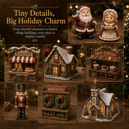 ⏳ Last Day 49% OFF – 🎄24 Days Of Christmas Village Friends Advent Calendar | 24 Unique Miniature Characters, Shops & Holiday Collectibles for a Complete Festive Village ✨