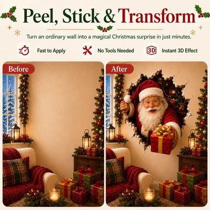 🎉 50% OFF | 🎅 Christmas Break-Through Wall Decal – 8 Designs