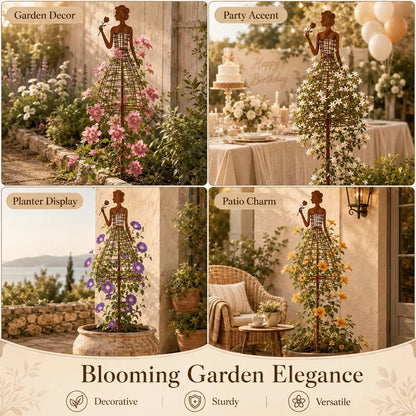 🌹💃Rust-Style Female Dress Plant Climbing Trellis - Outdoor Garden Decor(📦Buy 2 Free Shipping)
