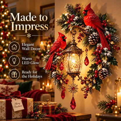 ⭐HOT SALE 49% OFF✨Cardinal Christmas Lantern Glow™ – Lighted Holiday Wall Decor