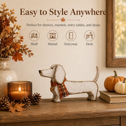 Autumn Dachshund Wooden Decor