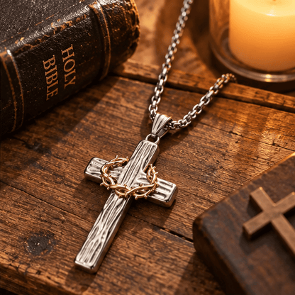 ✝️100% Handmade Crown Of Thorns Cross Necklace(𝐃𝐚𝐧𝐢𝐞𝐥 𝐁𝐫𝐨𝐨𝐤𝐬 𝐇𝐚𝐧𝐝𝐦𝐚𝐝𝐞®)