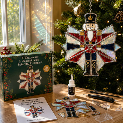 🎄Beginner-Friendly 3D Christmas Iridescent Suncatcher DIY Kit | Complete Kit with Glass-Style Panels, Metal Frames, Hanging Chain, Tools & Step-by-Step Guide Included 💕