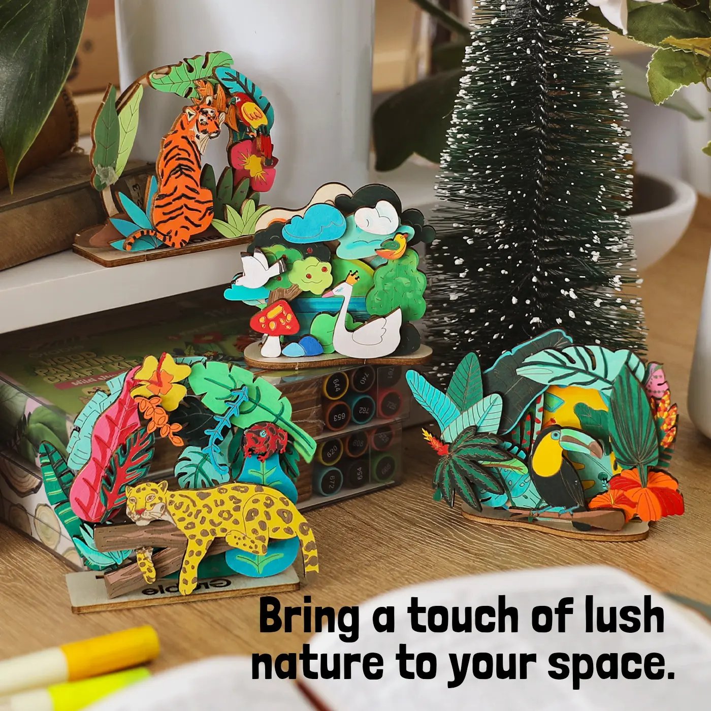 🎨Wood Painting Art Craft Kit - ✨Complete Handcraft Set with Crafting Tools