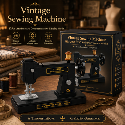 Vintage Sewing Machine Brick Building Set