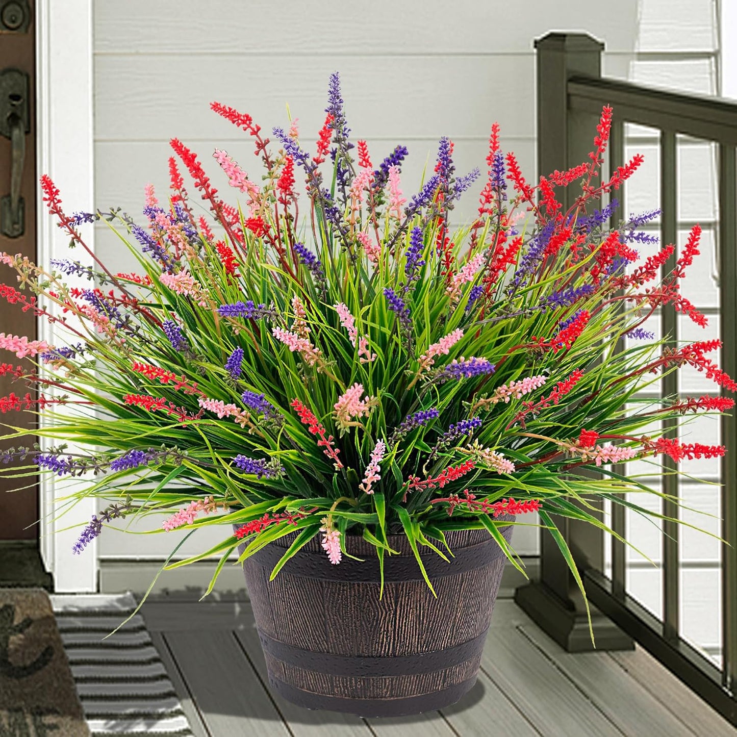 🌿 3 Bundles UV-Resistant Faux Monkey Grass – Lush Greenery Without the Maintenance