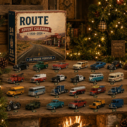 ✨ Route 66 Centennial Advent Calendar – 24 Days of American Road Legends | 1926–2026 Collector’s Edition