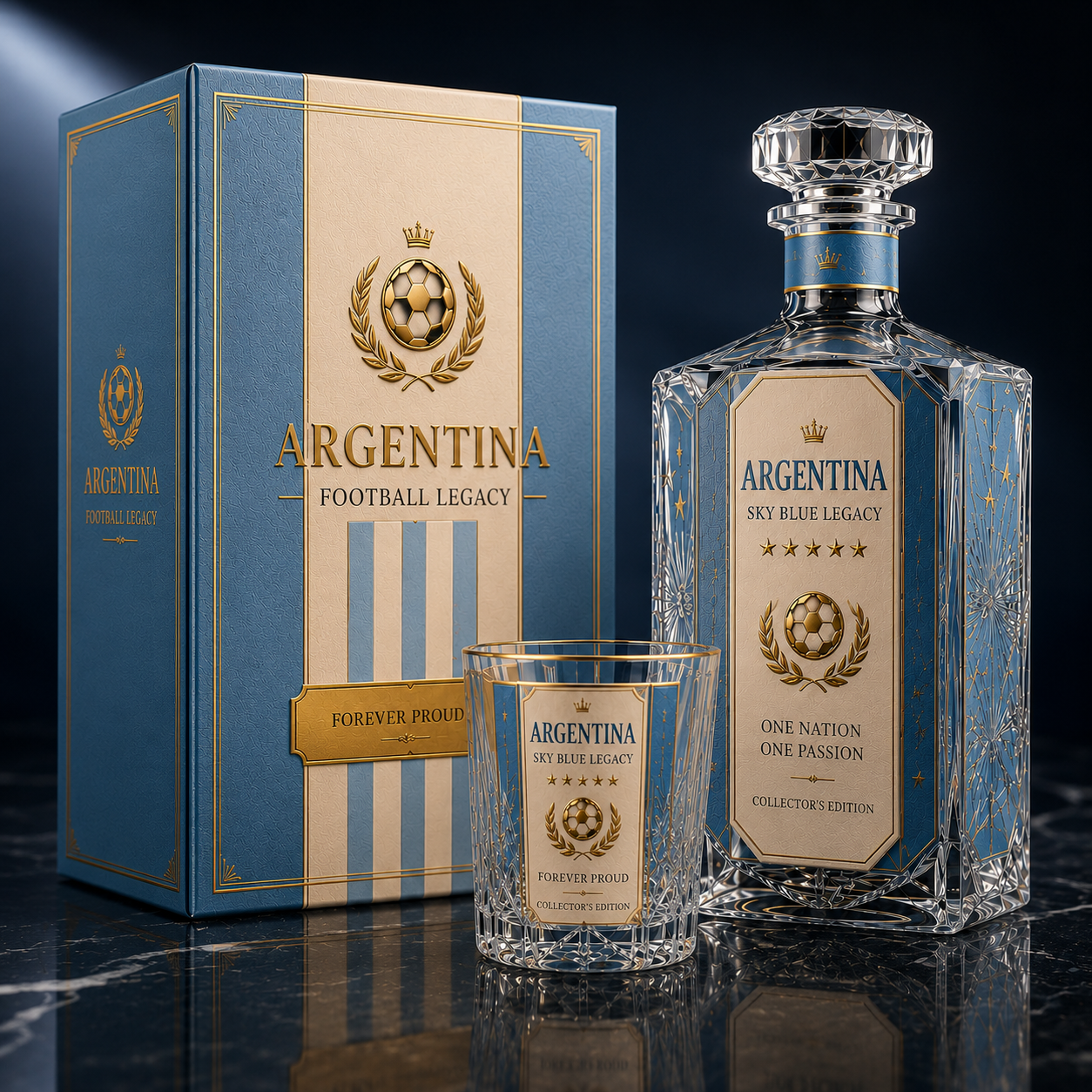 Argentina Football Legacy Collector’s Decanter Gift Set