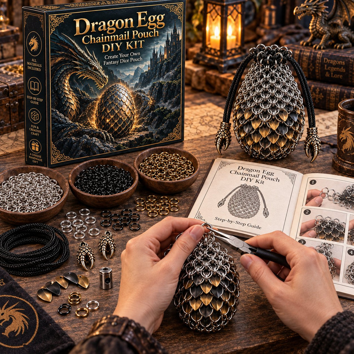 🔥🐉Dragonkeeper’s Pouch – DIY Craft Kit