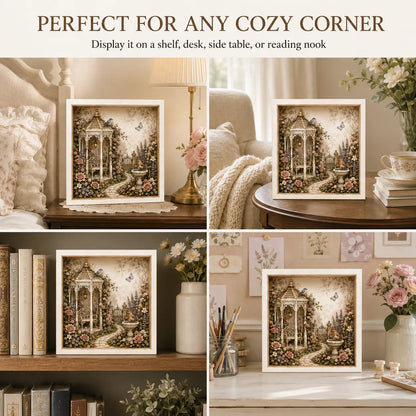 🌷 DIY 3D English Cottage Garden Shadow Box Kit