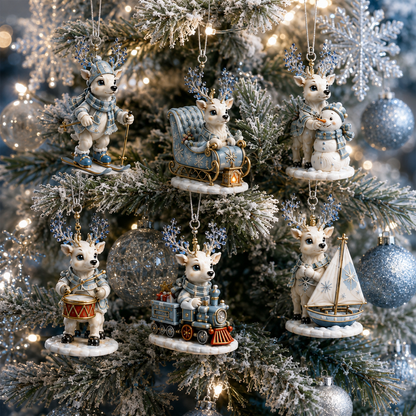 ✨24-Day Christmas Countdown Advent Calendar –Snowy Reindeer Ornament