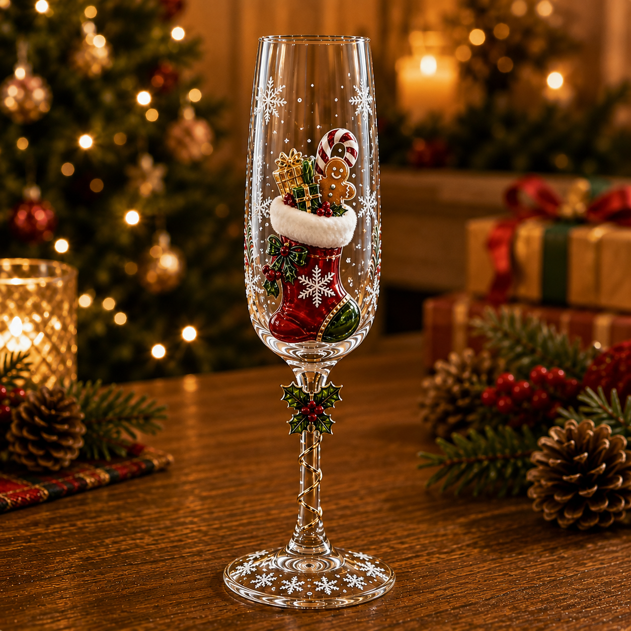 🎁Christmas Magic Champagne Glass Collection✨