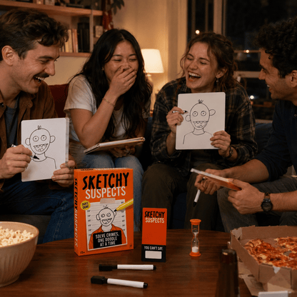 🔥 LAST DAY 49% OFF – 🚨 Sketchy SuspectsTM Police Sketch Party Game | Hilarious Drawing & Guessing Game for Ages 12+, 2+ Players, Family Nights & Parties ✏️😂
