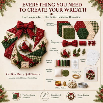 🎄 Christmas Fabric Wreath DIY Kit