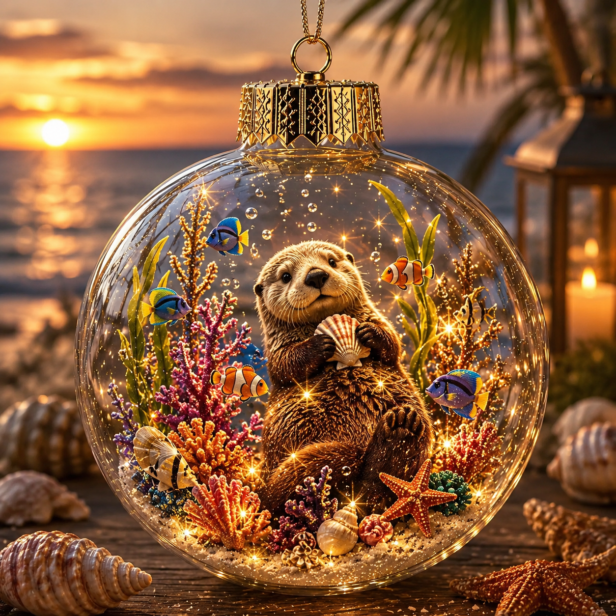 🌊Summer Ocean Animal Lighted Diorama Ornament