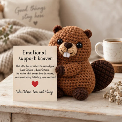 ⏳ Last Day 49% OFF – 🦫 Lake Ontario Emotional Support Beaver Crochet Keepsake | 5 Canadian-Inspired Personalities with Matching Message Cards for Cottage Families, Lake Lovers & Meaningful Gifts 🍁