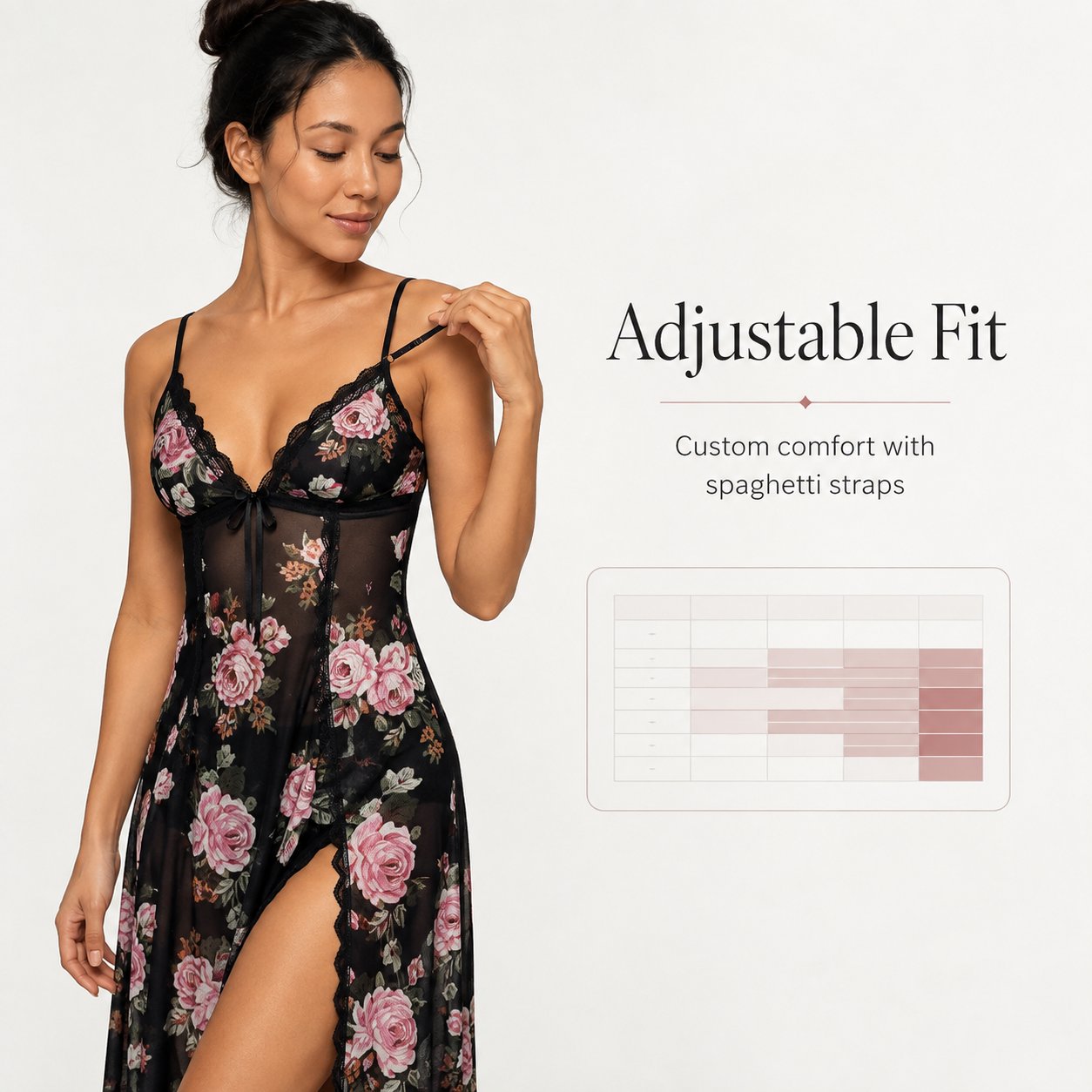 Sheer Floral Rose Print Maxi Dress
