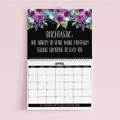 🌸😂 2027 Zero-F*cks Floral Wall Calendar – 12 Months of Sarcasm, Chaos & Pretty Flowers