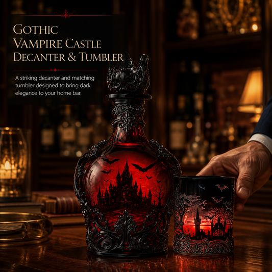 🔥Last Day 49% OFF - 🦇🍺Gothic Vampire Castle Whisky Decanter & Tumbler(📦Buy 2 Free Shipping) - Gothic Bottle