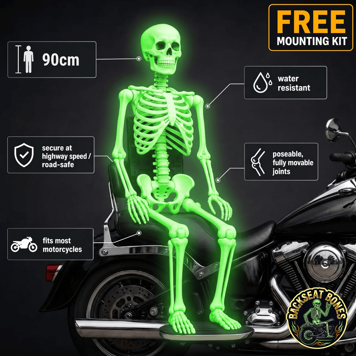 (🎁Last Day 49% OFF)💀Backseat Bones-Skeleton passenger