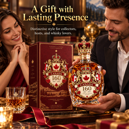 🍁🇨🇦 Canada 160 Collector Decanter 🥃✨
