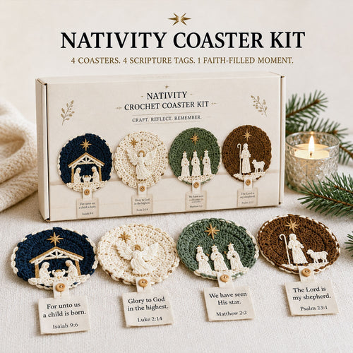 Nativity Crochet Coaster DIY Kit