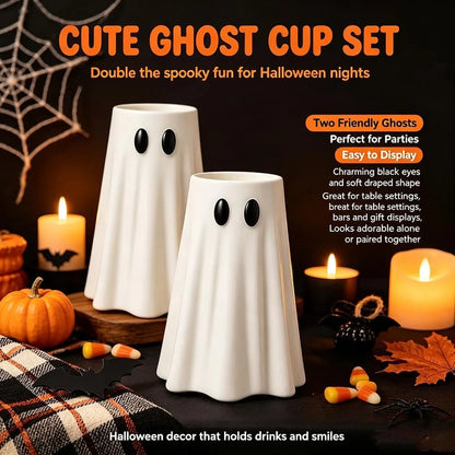 👻🧙 Spooky Witch-Hat Ghost Tumbler