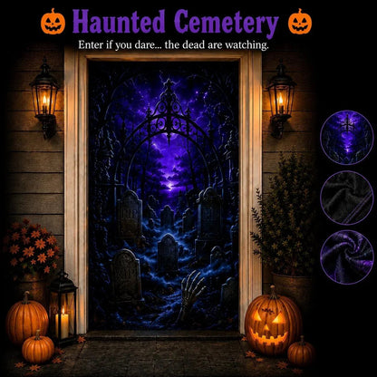 👻🚪 Haunted Gateway Illusion Curtain – 5 Spooky Doorway Scenes for Halloween