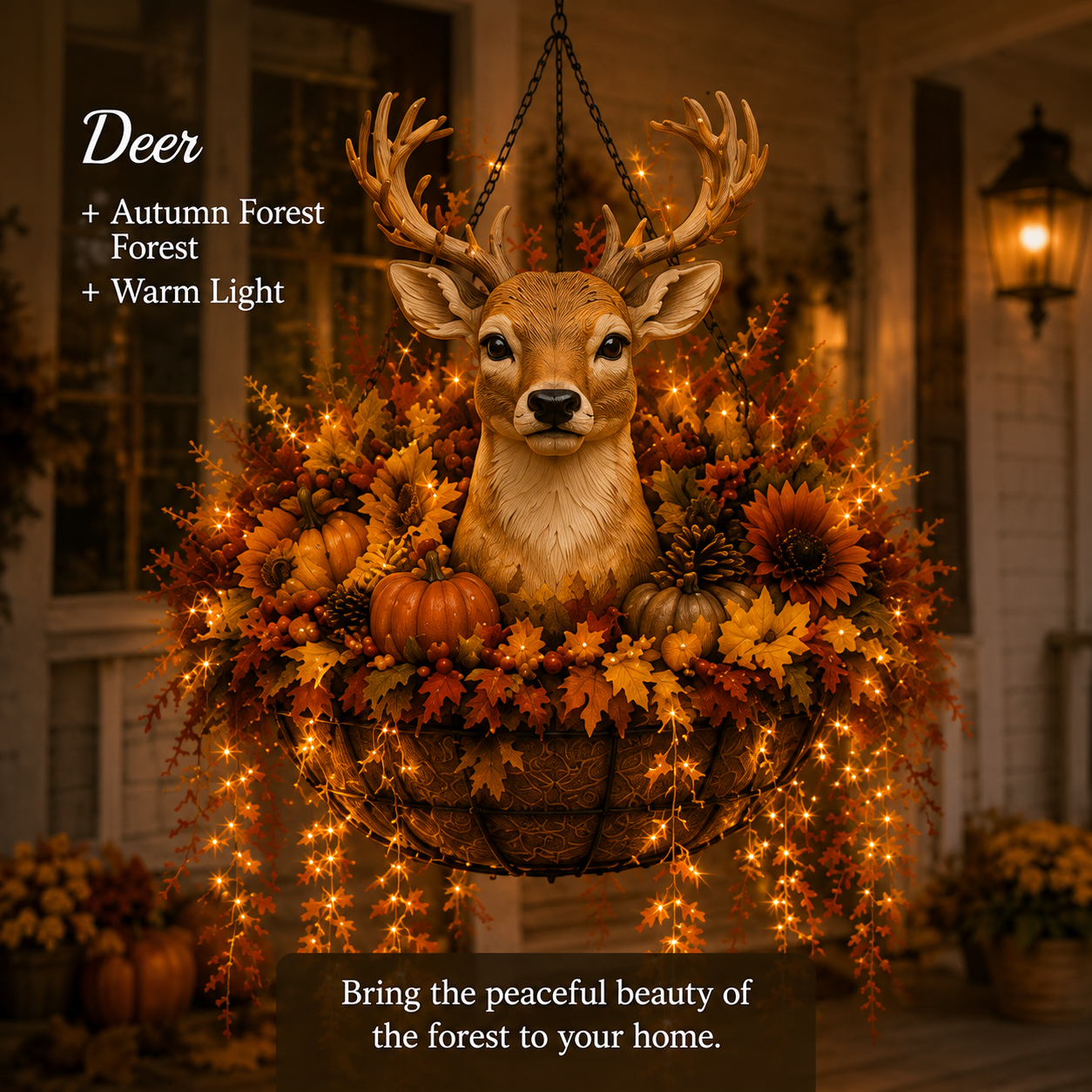❤️🍂Fall Animal Hanging Basket Collection：Cardinal / Deer / Fox / Squirrel