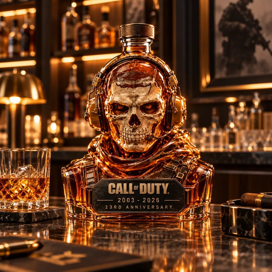 Call of Duty Ghost 23rd Anniversary Commemorative Whiskey Decanter
