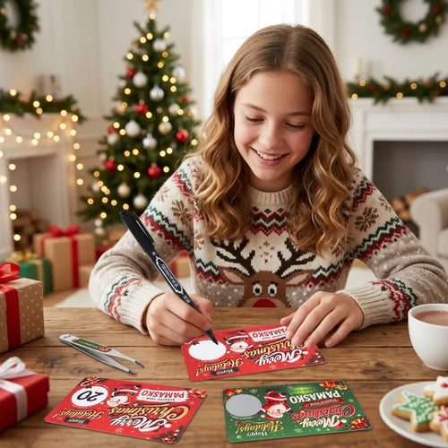 🎁🎄 Scratch & Surprise Christmas Party Cards – Festive Lucky Draw Game for Holiday Fun