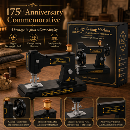 Vintage Sewing Machine Brick Building Set
