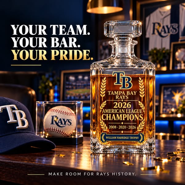 Tampa Bay Rays 2026 American League Champions Collectible Decanter – 2008 · 2020 · 2026