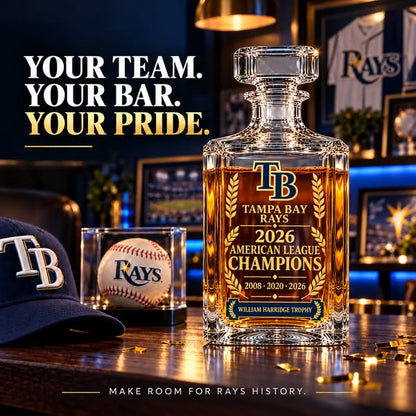 Tampa Bay Rays 2026 American League Champions Collectible Decanter – 2008 · 2020 · 2026