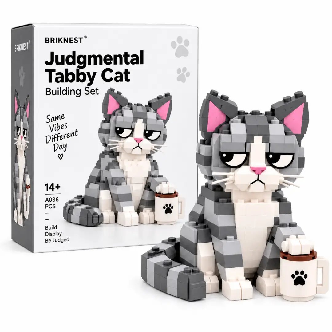Judgmental Tabby Cat Building Set 😾 Meet The Cat That Judges Everything
