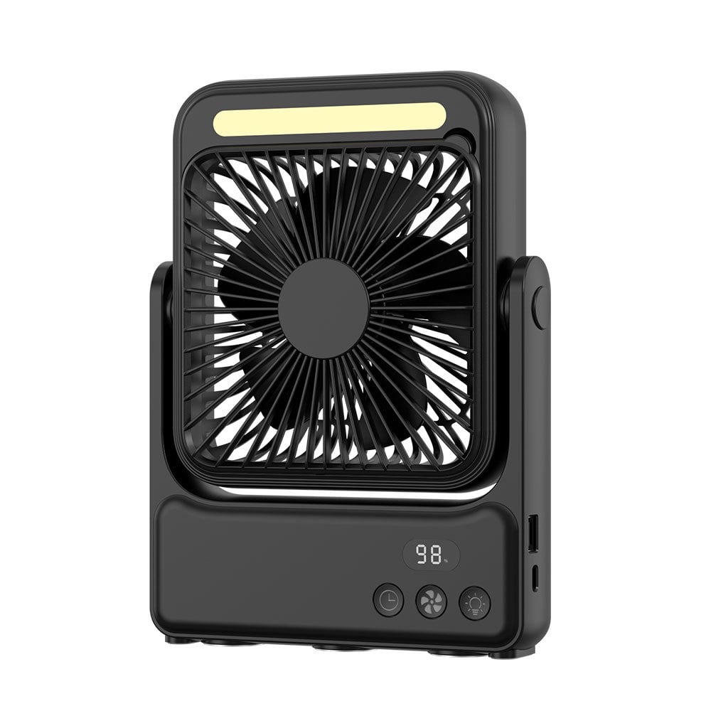 ⚡50% OFF TODAY🧲Rechargeable Magnetic Portable Fan With Light 🧊& Remote Control