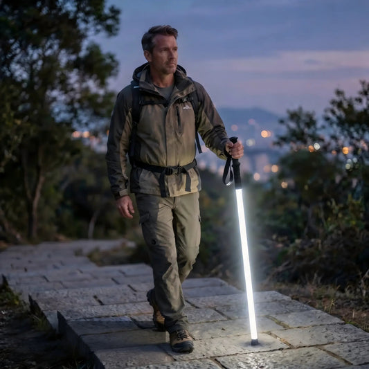 ⚔️🌌 Laser Saber Style Trekking Poles – Illuminate Every Adventure with Every Step