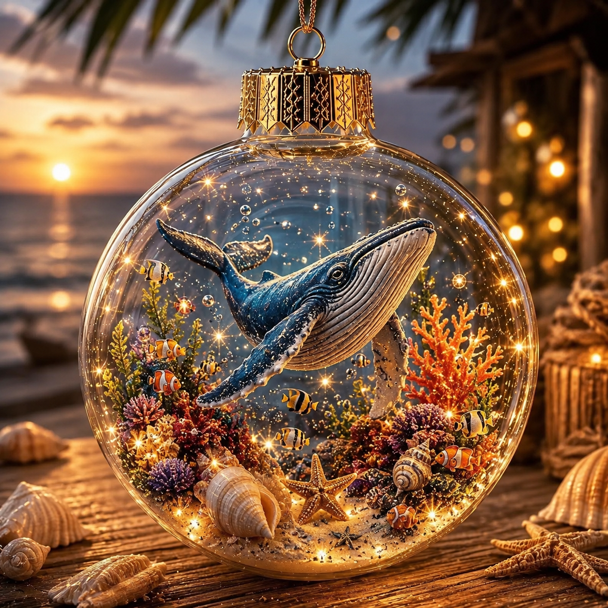 🌊Summer Ocean Animal Lighted Diorama Ornament