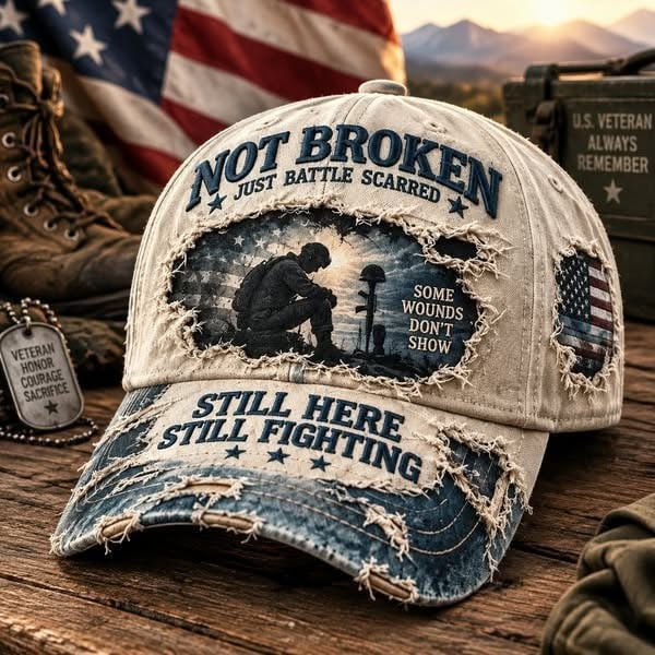 Veteran Mental Health Awareness PTSD Printed Baseball Cap