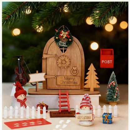 🎅 Magical Christmas Door Decoration – Create A Whimsical Holiday Wonderland At Home✨22 Pcs Red Foam Fairy Door Kit