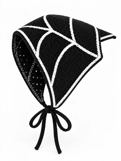 🎃 Halloween Style Deal – Boho Ghost Print Head Scarf 👻 Cute Seasonal Hair Accessory for Festive Looks 🦇