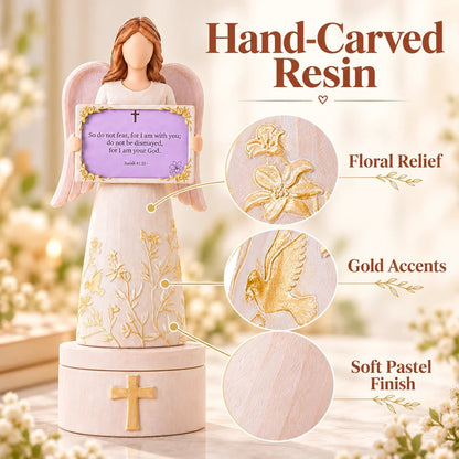 🙏✨Hand-Crafted Angel Figurine with Color-Coded Bible Verse Cards & Storage Box 🕊️