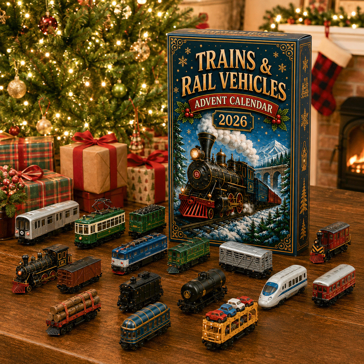 🔥Last Day 49% OFF - 🚂Trains & Rail Vehicles Advent Calendar 2026 – 24 Railway Surprises