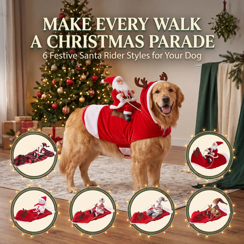 🎅 Christmas Dog Costume-Turn Your Dog Into Santa’s Funniest Christmas Ride! 🐶🎄