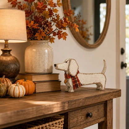 Autumn Dachshund Wooden Decor