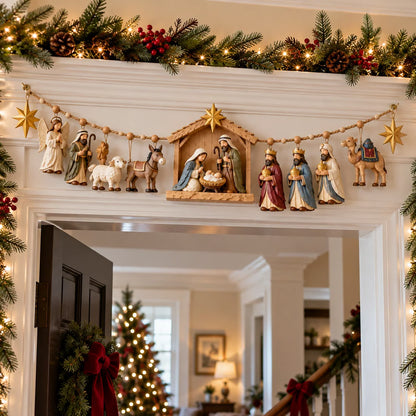 ✝️⭐ Hope Was Born in Bethlehem™ | Christmas Nativity Garland